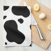 Cow Spots Pattern Black and White Animal Print Theedoek (Quarter Fold)
