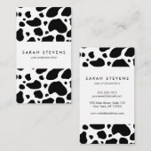 Cow Spots Pattern Black and White Animal Print Visitekaartje (Voorkant / Achterkant)