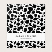 Cow Spots Pattern Black and White Animal Print Visitekaartje (Buitenkant ongevouwen)