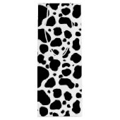 Cow Spots Pattern Black and White Animal Print Wijn Cadeautas (Achterkant)
