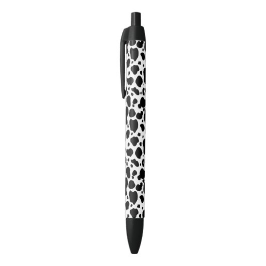 Cow Spots Pattern Black and White Animal Print Zwarte Inkt Pen (Top (Verticaal))