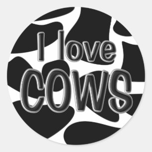 Cow Spots Ronde Sticker