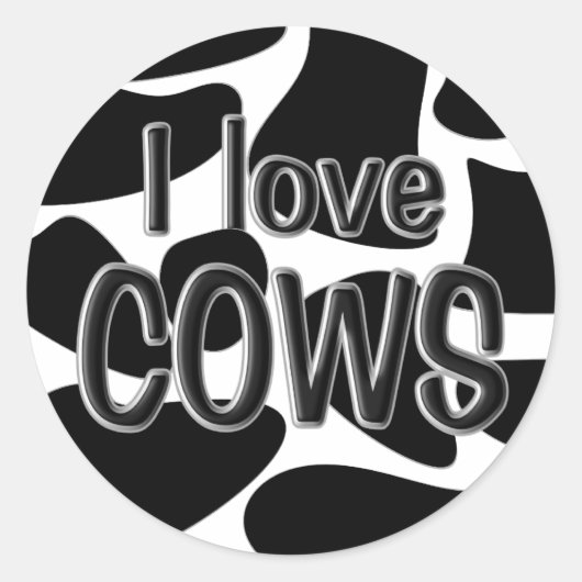 Cow Spots Ronde Sticker (Voorkant)