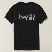 Cow Spotted Tibetan Terrier Heartbeat Dog Lover  T-shirt (Design voorkant)
