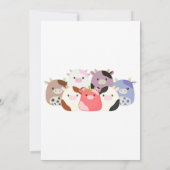 Cow Squishmallow Birthday Party Kaart (Achterkant)