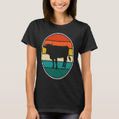 Cow Sunset Vintage T-shirt (Voorkant)