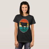 Cow Sunset Vintage T-shirt (Voorkant volledig)