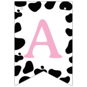 Cow Theme First Birthday Vlaggetjes (Derde vlag)