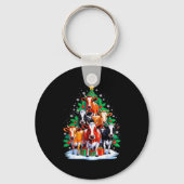 Cow Tree Christmas Cow Lover Xmas Squad Men Women  Sleutelhanger (Voorkant)