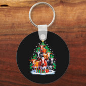 Cow Tree Christmas Cow Lover Xmas Squad Men Women  Sleutelhanger (Voorkant)