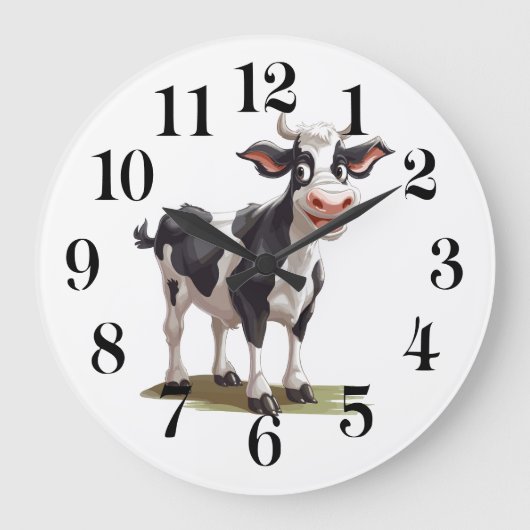 Cow Wall Clock Grote Klok (Voorkant)