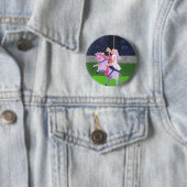 Cow warrior ronde button 5,7 cm (In situ)