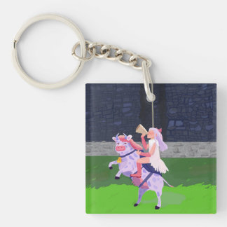 Cow warrior sleutelhanger