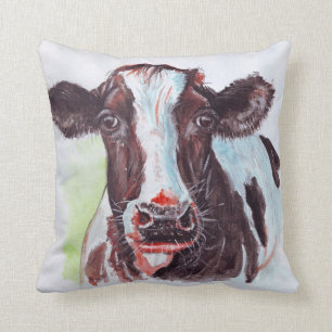 Cow Waterverf Cushion Kussen