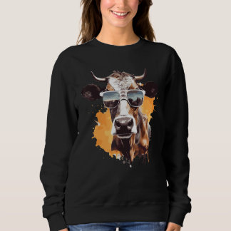 Cow With Sunglasses Farmer 1 Trui