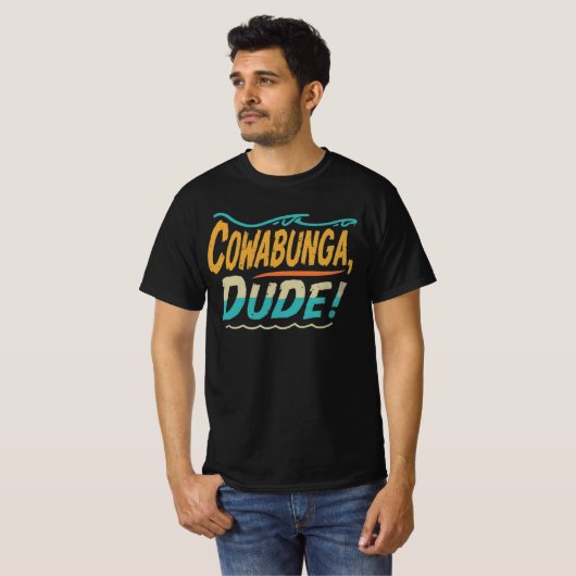 Cowabunga, gast t-shirt (Voorkant volledig)