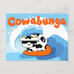 Cowabunga koe briefkaart