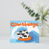 Cowabunga koe briefkaart (Staand voorkant)