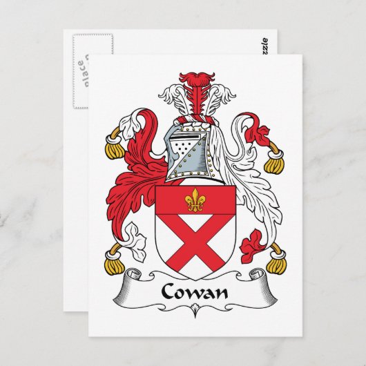 Cowan Family Crest Briefkaart (Voorkant / Achterkant)