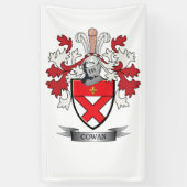 Cowan Family Crest Coat of Arms Spandoek (Verticaal)