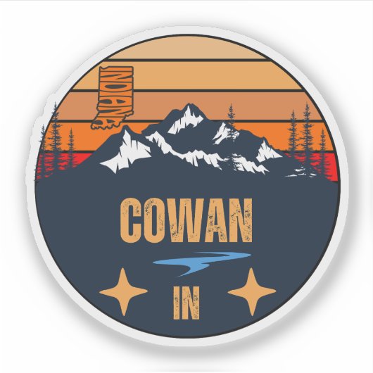 Cowan, Indiana Sticker (Voorkant)