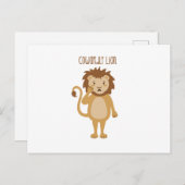 Cowarly Lion Briefkaart (Voorkant / Achterkant)