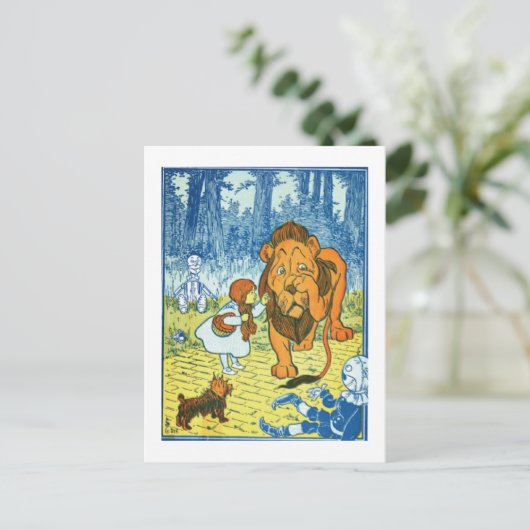 Cowarly Lion Briefkaart (Staand voorkant)