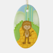 Cowarly Lion op Yellow Brick Road Ornament (Rechts)