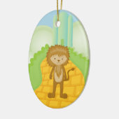 Cowarly Lion op Yellow Brick Road Ornament (Links)
