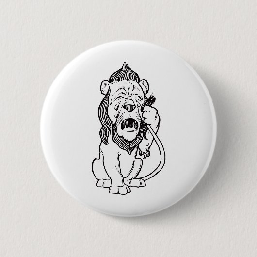 Cowarly Lion Ronde Button 5,7 Cm (Voorkant)