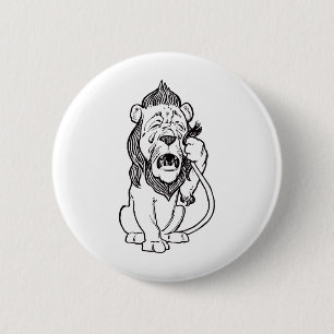 Cowarly Lion Ronde Button 5,7 Cm