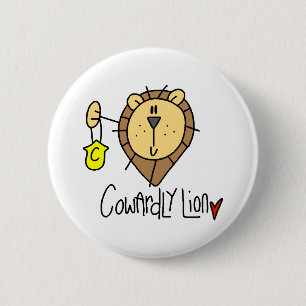 Cowarly Lion Ronde Button 5,7 Cm