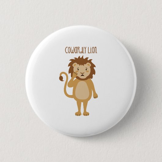 Cowarly Lion Ronde Button 5,7 Cm (Voorkant)