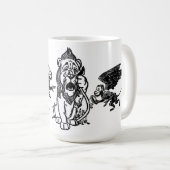 Cowarly Lion, Winged Flying Monkeys Wizard of Oz Koffiemok (Voorkant rechts)