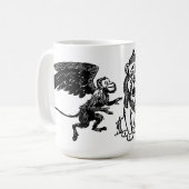 Cowarly Lion, Winged Flying Monkeys Wizard of Oz Koffiemok (Voorkant links)