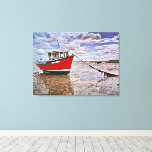 Cowbar Lass, Lindisfarne Canvas Afdruk (Insitu (Houten vloer))