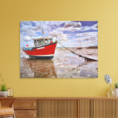 Cowbar Lass, Lindisfarne Canvas Afdruk (Insitu (Woonkamer))