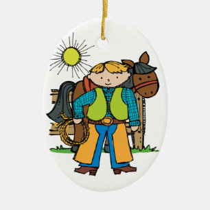 Cowboy2 Keramisch Ornament