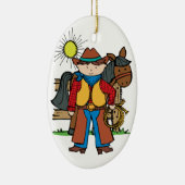 Cowboy3 Keramisch Ornament (Rechts)