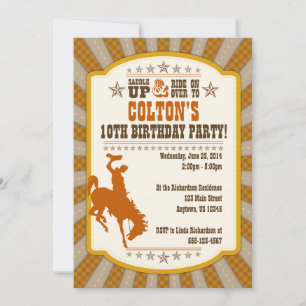 Cowboy 10e uitnodiging van de Birthday Party