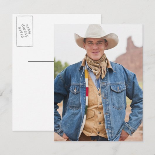 Cowboy 12 briefkaart (Voorkant / Achterkant)