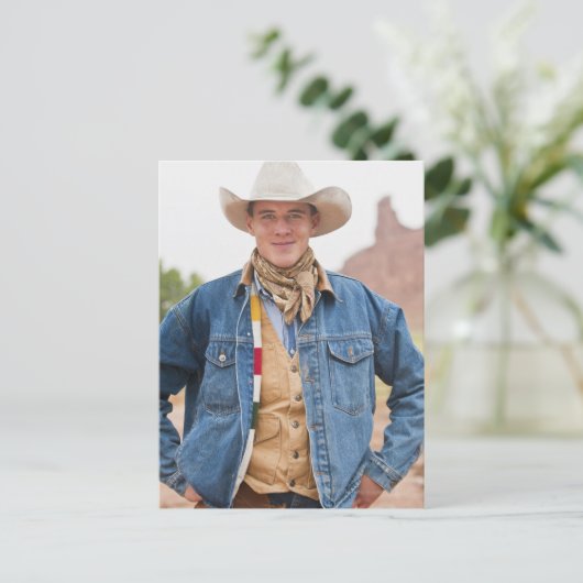 Cowboy 12 briefkaart (Staand voorkant)