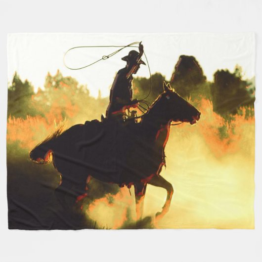 Cowboy 1 fleece deken (Voorkant (Horizontaal))