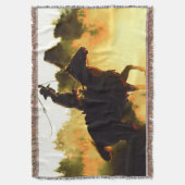 Cowboy 1 Throw Blanket Deken (Voorkant Verticaal)