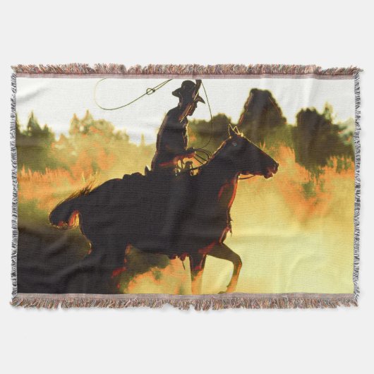 Cowboy 1 Throw Blanket Deken (Voorkant)