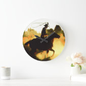 Cowboy 1-wandklokken en numerieke opties grote klok (Huis)