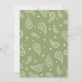 Cowboy 1e Rodeo Highland Koe Thema Verjaardagsfees Kaart (Achterkant)