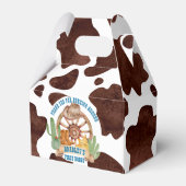 Cowboy 1e rodeo westerne verjaardag gepersonalisee bedankdoosjes (Voorkant Zijde)