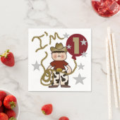 Cowboy 1e Verjaardag Papier servetten (Insitu)