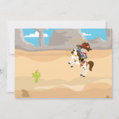 Cowboy 1st Birthday Fotoparty Uitnodiging (Achterkant)